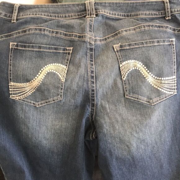 Lane Bryant Genius Fit Skinny Jeans Women‎ Plus 24 Destroyed Studded Back Pocket - Picture 7 of 12